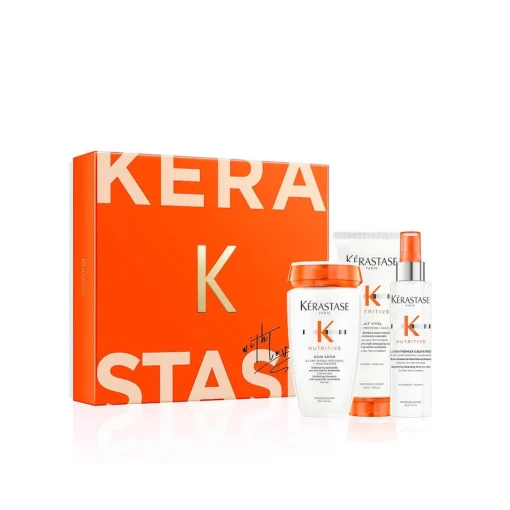 KERASTASE NUTRITIVE LIMITED EDITION GIFT BOXES (BAIN SATIN 250ML, LAIT VITAL 200ML, LOTION THERMIQUE SUBLIMATRICE 150ML)